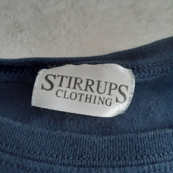 Stirrups Clothing Girl's Size XL (14-16) Navy Walk Trot Canter Long Sleeve Shirt - Picture 4 of 9